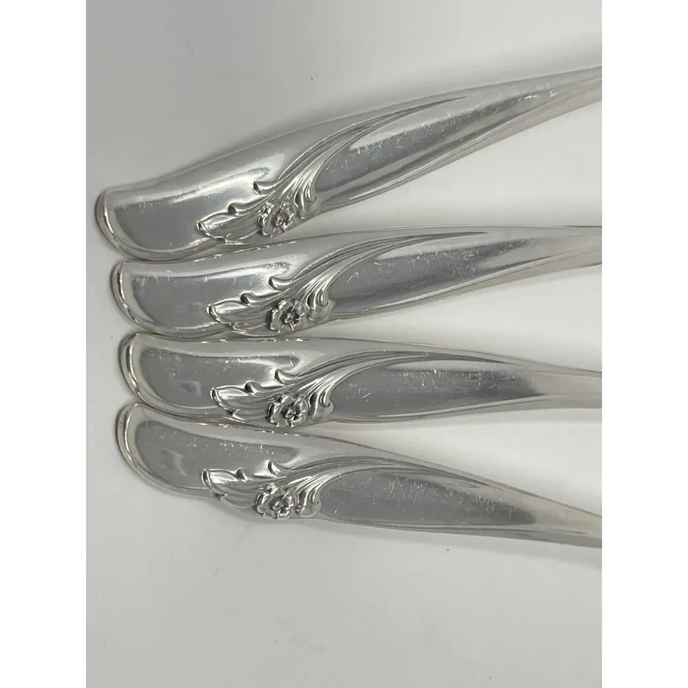 International Rogers EXQUISITE Silverplate 1957 Dinner Forks 7.25” Set Of 4